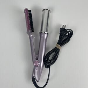 InStyler Rotating Hair Straightening Curling Hot Iron 1 1/4 IS1001 Tested Purple